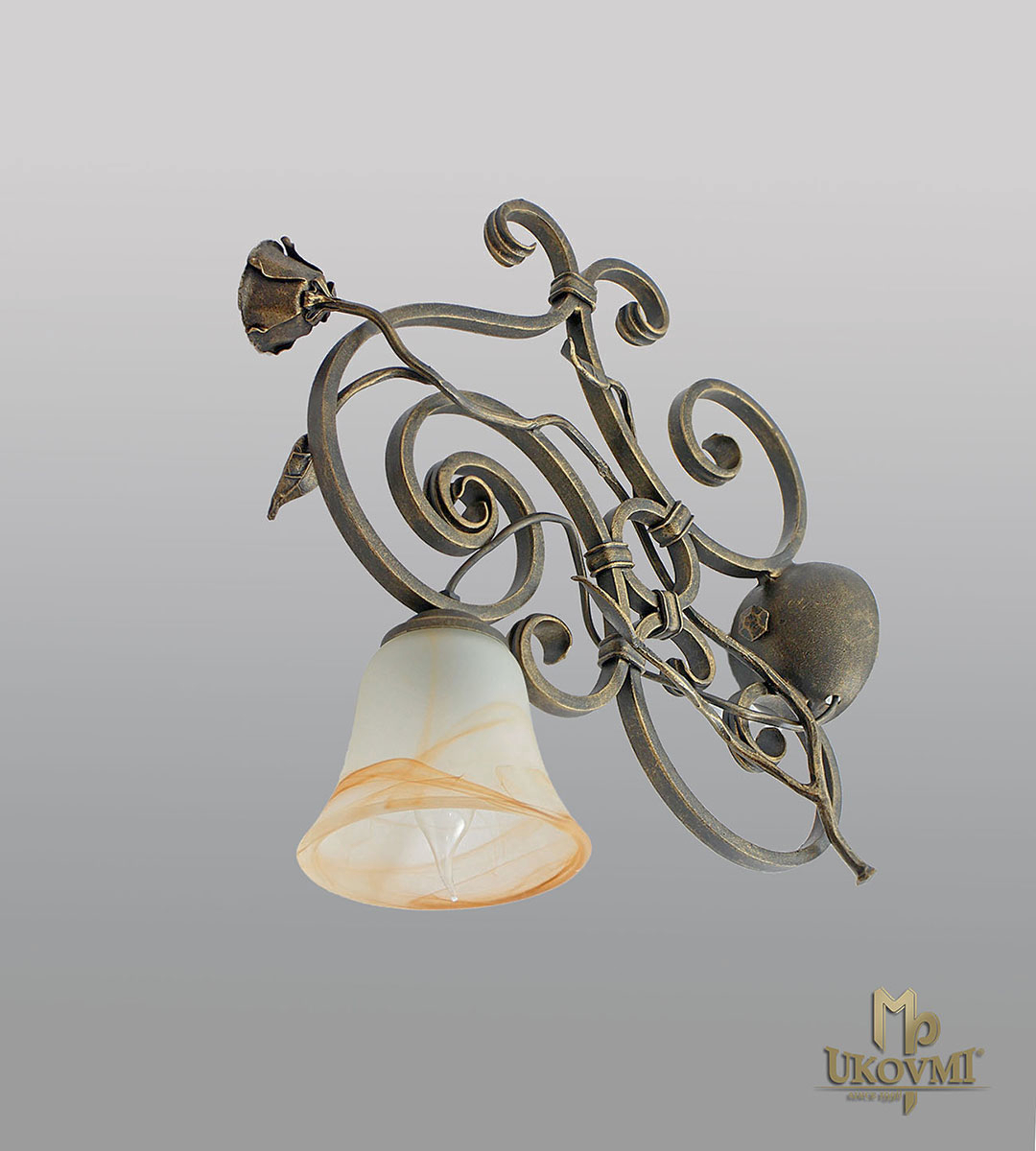 Nástenné - bočné kované svietidlo – RUSTIKÁL 1 - interiérová lampa