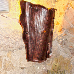 Kované nástenné tienidlo KÔRA VII. - interiérové umelecké svietidlo