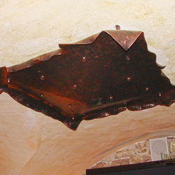 Kované stropné tienidlo KÔRA VIII. - interiérové dobové svietidlo
