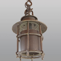 Závesné svietidlo -  kovaná lampa KLASIK s tienidlom - exteriérové svietidlo