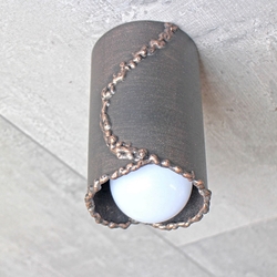 Dizajnové stropné svietidlo IDEÁL - ručne kované tienidlo